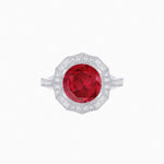 Load image into Gallery viewer, Vintage-Inspired Dodecagon Halo Engagement Ring Mounting