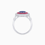 Load image into Gallery viewer, Art Deco Inspired Octagonal French-Cut Gemstone Ring