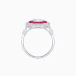 Load image into Gallery viewer, Art Deco Inspired Octagonal French-Cut Gemstone Ring