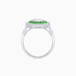 Load image into Gallery viewer, Art Deco Inspired Octagonal French-Cut Gemstone Ring