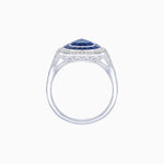 Load image into Gallery viewer, Art Deco Inspired Pear Cut Gemstone Double Halo Ring