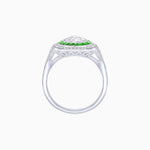 Load image into Gallery viewer, Art Deco Inspired Pear Cut Gemstone Double Halo Ring