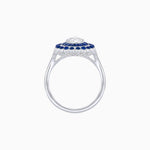 Load image into Gallery viewer, Vintage Style Pear Shape Mosaic Ring with French-Cut and Cabochon Borders