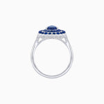Load image into Gallery viewer, Vintage Style Pear Shape Mosaic Ring with French-Cut and Cabochon Borders
