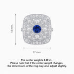 Load image into Gallery viewer, Vintage-Inspired Cushion-Shaped Diamond Ring Mounting Artisan Milgrain | Timeless Geometry | Customizable Center Stone