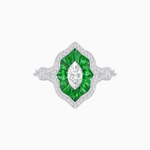 Load image into Gallery viewer, Antique Inspired Marquise Cut Diamond Ring