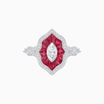 Load image into Gallery viewer, Antique Inspired Marquise Cut Diamond Ring