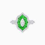 Load image into Gallery viewer, Antique Inspired Marquise Cut Diamond Ring