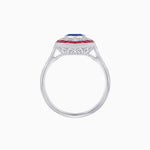 Load image into Gallery viewer, Art Deco-Inspired Marquise Halo Ring with Scalloped Diamond Motif Custom Center Stone | Sculptural Elegance | Vintage-Inspired Craftsmanship