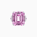 Load image into Gallery viewer, Art Deco Inspired Emerald Cut Ring with Heart-Shaped Prongs