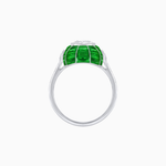 Load image into Gallery viewer, Art Deco Inspired Cushion-Cut Center and Calibré-Cut Gemstone Cocktail Ring
