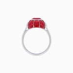 Load image into Gallery viewer, Art Deco Inspired Cushion-Cut Center and Calibré-Cut Gemstone Cocktail Ring