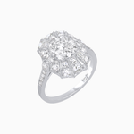 Load image into Gallery viewer, Art Deco Inspired Cushion Cut Sunburst Diamond Halo Ring