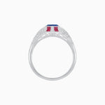 Load image into Gallery viewer, Vintage Inspired Sapphire & Diamond Ring
