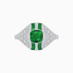 Load image into Gallery viewer, Vintage Inspired Sapphire & Diamond Ring
