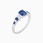 Load image into Gallery viewer, Cushion Shape Arrow Head Shank Ring with Gemstone
