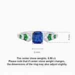 Load image into Gallery viewer, Cushion Shape Arrow Head Shank Ring with Gemstone