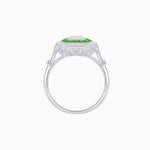 Load image into Gallery viewer, Art Deco Inspired Cushion Gemstone & Diamond Halo Ring