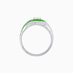 Load image into Gallery viewer, Art Deco Style Marquise Cut Wave Ring Mounting with Baguette Diamonds and Calibre-Cut Gemstones