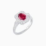 Load image into Gallery viewer, Art Deco Oval Cut Gemstone Ring with Diamond Halo and Baguette Accents