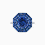 Load image into Gallery viewer, Timeless Art Deco Octagonal Halo Ring with Diamond and Gemstone (Mounting)