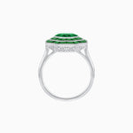 Load image into Gallery viewer, Timeless Art Deco Octagonal Halo Ring with Diamond and Gemstone (Mounting)