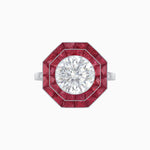 Load image into Gallery viewer, Art Deco Inspired Octagon Ring