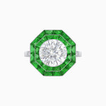 Load image into Gallery viewer, Art Deco Inspired Octagon Ring