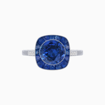 Load image into Gallery viewer, Antique Inspired Gemstone Halo Ring