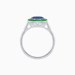 Load image into Gallery viewer, Antique Inspired Gemstone Halo Ring