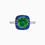 Load image into Gallery viewer, Antique Inspired Gemstone Halo Ring
