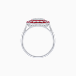 Load image into Gallery viewer, Art Deco Inspired Octagonal- shaped Geometric Ring with Diamond