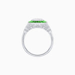 Load image into Gallery viewer, Art Deco Inspired Hexagon Halo Diamond Ring Geometric Elegance | Custom Center Stone | Vintage-Inspired Details