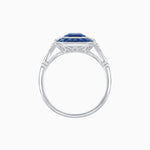 Load image into Gallery viewer, Art Deco Style French Cut Sapphire Ring With Gemstone
