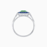 Load image into Gallery viewer, Art Deco Style French Cut Sapphire Ring With Gemstone