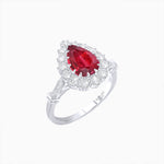 Load image into Gallery viewer, Vintage Style Pear-Shaped Halo Ring with Customizable Center Stone