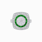 Load image into Gallery viewer, Art Deco Inspired Illusion Setting Cushion Shape Ring