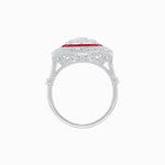 Load image into Gallery viewer, Art Deco Inspired Illusion Setting Cushion Shape Ring