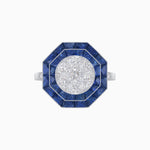 Load image into Gallery viewer, Art Deco Inspired Octagon Illusion Setting Diamond Ring