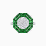 Load image into Gallery viewer, Art Deco Inspired Octagon Illusion Setting Diamond Ring