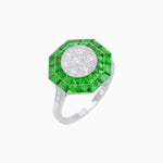 Load image into Gallery viewer, Art Deco Inspired Octagon Illusion Setting Diamond Ring