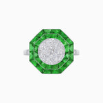 Load image into Gallery viewer, Art Deco Inspired Octagon Illusion Setting Diamond Ring