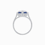 Load image into Gallery viewer, Art Deco Inspired Hexagon Halo Ring In Illusion Setting