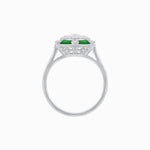 Load image into Gallery viewer, Art Deco Inspired Hexagon Halo Ring In Illusion Setting
