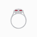 Load image into Gallery viewer, Art Deco Inspired Hexagon Halo Ring In Illusion Setting