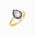 Load image into Gallery viewer, Antique Inspired Georgian-Style Two-Tone Pear Cut Solitaire Ring