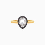 Load image into Gallery viewer, Antique Inspired Georgian-Style Two-Tone Pear Cut Solitaire Ring