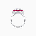 Load image into Gallery viewer, Art Deco Inspired Round Cut Cocktail Ring with Calibré Gemstone Halo