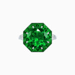 Load image into Gallery viewer, Art Deco Inspired Round Cut Cocktail Ring with Calibré Gemstone Halo
