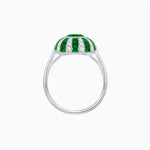 Load image into Gallery viewer, Art Deco Inspired Oval Calibré-Cut Sunburst Dome Ring